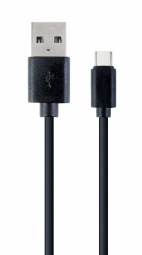 Адаптер Gembird CC-USB2-AMCM USB 2.0 male, USB Type-C male, 1 м, черный