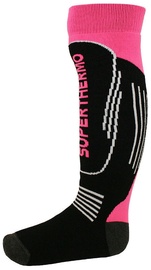 Mico Kids Superthermo Ski Sock Black/Pink 30-32