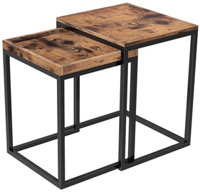 Kafijas galdiņš Songmics Brown/Black, 450x400x550 mm