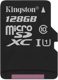 Atmiņas karte Kingston CL10 MICRO SD + ADAPTER, 128 MB
