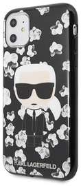Karl Lagerfeld Flower Iconic Karl Back Case For Apple iPhone 11 Black