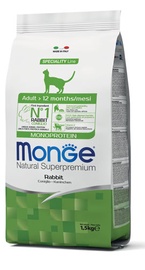 Сухой корм для кошек Monge Monoprotein Adult Rabbit, крольчатина, 10 кг