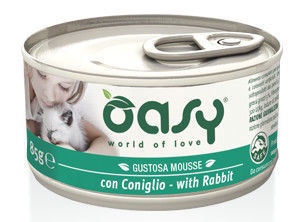 Oasy Adult Cat Wet Mousse w/ Rabbit 85g