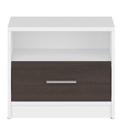 Black Red White Nepo Night Stand White&Wenge