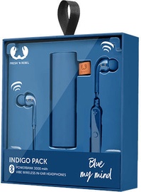 Ausinės Fresh 'n Rebel Vibe Wireless Rockbox Pebble Indigo, belaidės
