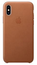Apple Leather Back Case for Apple iPhone XS Saddle Brown