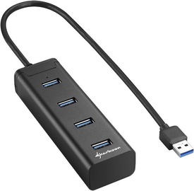 Sharkoon 4-Port USB 3.0 Hub Black
