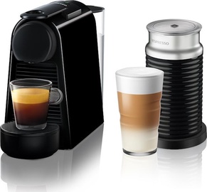 Nespresso Coffee Machine w/ Milk Frother Essenza Mini D30 EN85.B Black