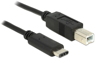 Laidas Delock USB Type-C 2.0 / USB 2.0 Type-B USB 2.0 C male, USB 2.0 B male, 2 m, juoda