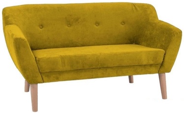 Sofa Signal Meble Bergen 2 Yellow, 139 x 54 x 76 cm