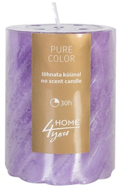 Home4you Candle Pure Colour D6.8xH9.5cm Purple