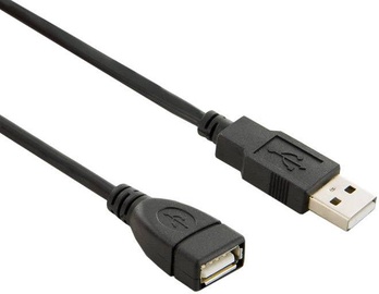4World USB Cable Male To Female Ferrite 1.8m Black