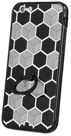 Mocco Ring Back Case For Samsung Galaxy S6 Black/Silver