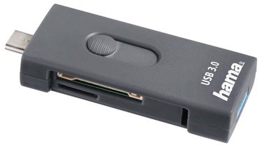 Hama Card Reader USB 3.0 A Plug/USB 3.1 Grey