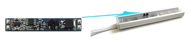 LED juostos valdiklis montuojamas į profilį 12-24V 8A PROF-DIM-IR2/BL