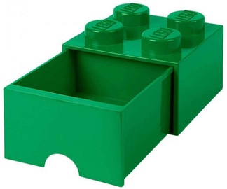 Uzglabāšanas kaste LEGO® Storage Brick 4, 6 l, zaļa, 25 x 25 x 17 cm