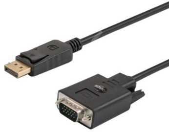 Провод Savio DisplayPort - D-Sub (VGA) Displayport, VGA, 1.8 м, черный