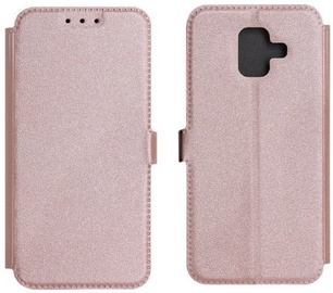 TakeMe Super Slim Shine Book Case For Samsung Galaxy J4 Plus J415 Rose Gold