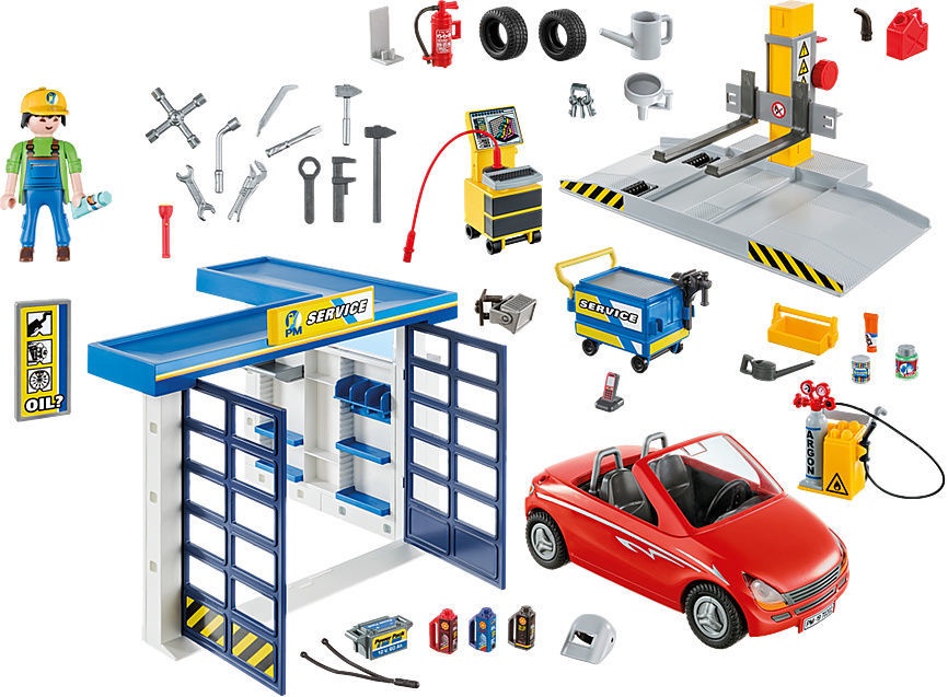 playmobil car garage