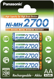 Panasonic NiMh rechargeable battery 4 x AA 2700mAh