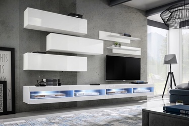 ASM Fly V Living Room Wall Unit Set White WW FY V1