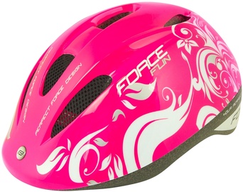 Шлем Force Fun Flowers, белый/розовый, S, 480 - 540 мм