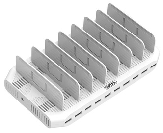 Įkrovimo stotelė Unitek USB Charging Station 10-ports, USB, balta