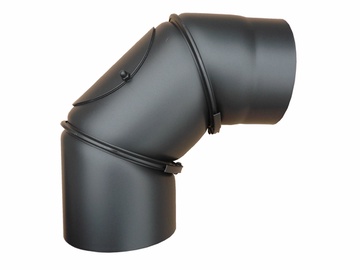 Ühendustoru nurk Ø115mm 90° must (2mm)