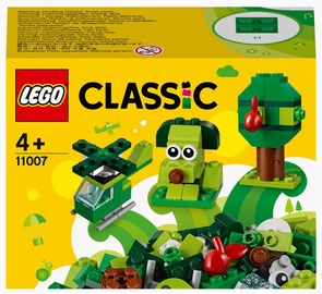 Konstruktors LEGO® Classic Radošie zaļie klucīši 11007, 60 gab.