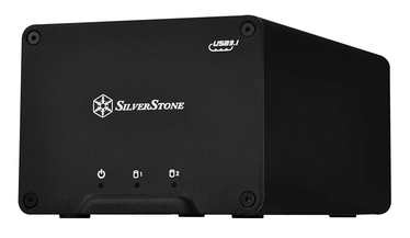 SilverStone External Enclosure DS223 2.5" HDD/SSD USB 3.1 Black