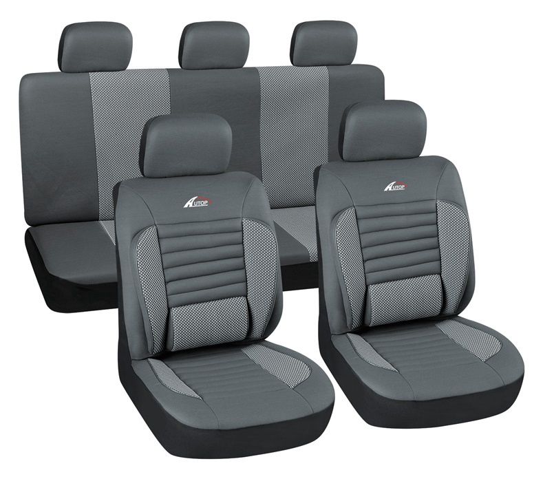 Čaumala Autoserio Seat Cover Set AG-28822/4 8pcs Gray