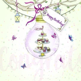 Clear Creations Birthday Cake Stand Card CL2805