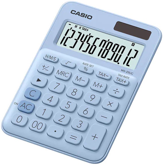 Калькулятор Casio MS-20UC-LB, голубой