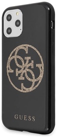 Guess Glitter 4G Circle Logo Back Case For Apple iPhone 11 Pro Black