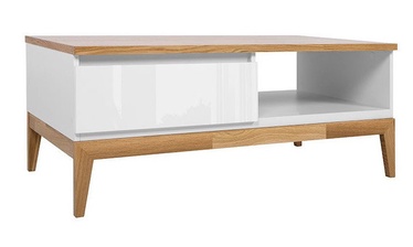 Kohvilaud Black Red White Kioto White/Oak, 1100x600x455 mm