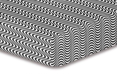 Palags DecoKing Hypnosis, melna, 200x220 cm, ar gumiju