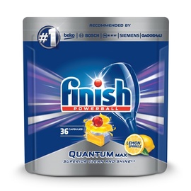 Капсулы для посудомоечной машины Finish Quantum Max Lemon, 36 шт.
