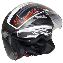 Мотоциклетный шлем Marushin Flat, XS, черный
