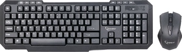 Klaviatūra Gembird KBS-WM-02 Wireless Keyboard US + Mouse Black