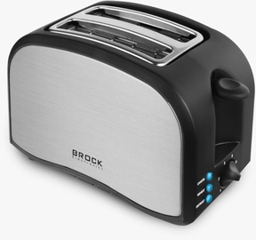 Tosteris Brock BT1003SS, melna/nerūsējošā tērauda