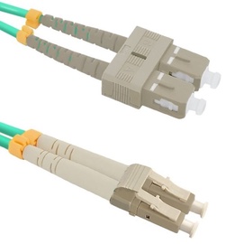 Qoltec Fiber Optic Cable Multimode LC/UPC to SC/UPC 50/125 OM4 1m