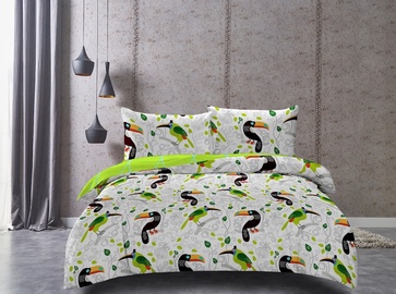 Gultas veļas komplekts DecoKing Toucan, daudzkrāsaina, 230x220 cm