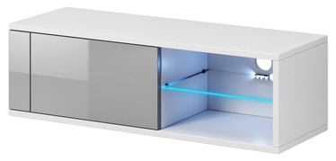 TV-laud Best, valge/hall, 100 cm x 35.8 cm x 30.5 cm