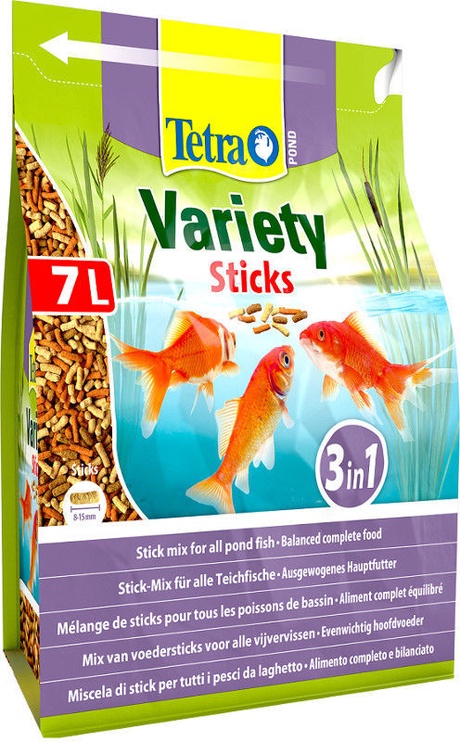 Barība zivīm Tetra Pond Variety Sticks 7L