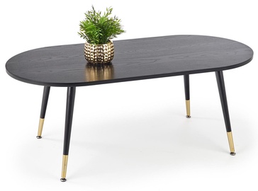 Kafijas galdiņš Halmar Embosa Black/Gold, 1200x600x470 mm