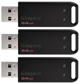 Kingston DataTraveler 64GB DT20 USB 2.0 Pack Of 3