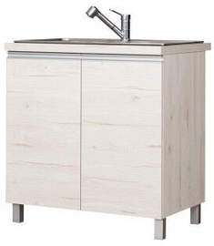 Bodzio Monia Lower Cabinet For Sink 80 Pearl Soma Oak