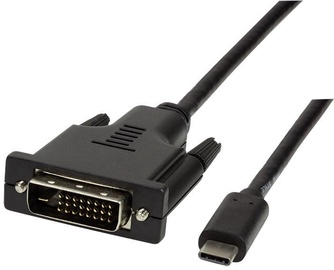 Laidas Logilink USB 3.2 Gen1x1 USB-C To DVI USB-C, DVI, 3 m, juoda