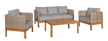 Home4you Captain Garden Furniture Set Teak/Grey