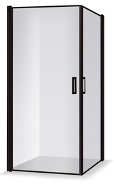 Душевая кабина Brasta Glass Viktorija Nero Frame, квадратная, без поддона, 875 мм x 875 мм x 2000 мм